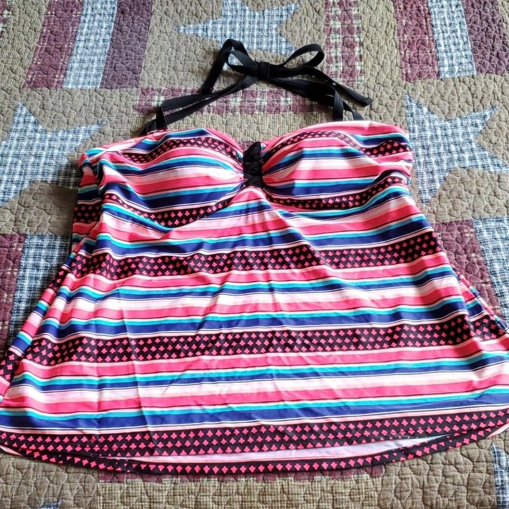 Cacique Swim Tankini Top Size 22